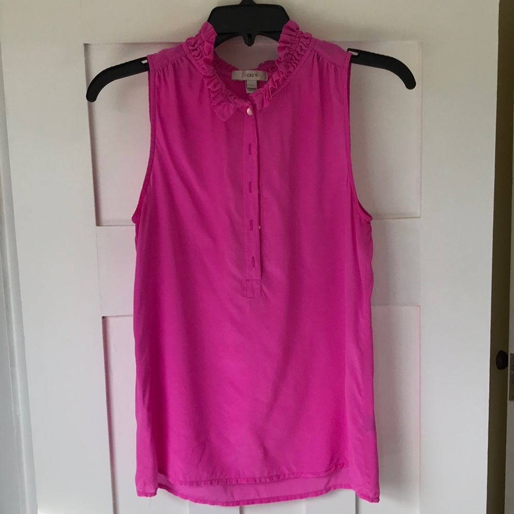 J. Crew 100% silk washable sleeveless blouse